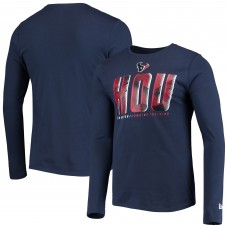Футболка с длинным рукавом Houston Texans New Era Combine Authentic Static Abbreviation - Navy