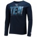Футболка с длинным рукавом Tennessee Titans New Era Combine Authentic Static Abbreviation - Navy