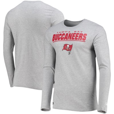 Футболка с длинным рукавом Tampa Bay Buccaneers New Era Combine Authentic Stated - Heathered Gray