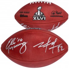 Autographed New York Giants Eli Manning & Mario Manningham Fanatics Authentic Wilson Super Bowl XLVI Pro Football