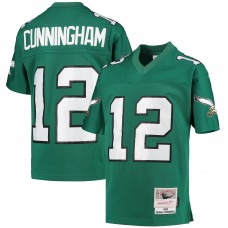 Подростковая Philadelphia Eagles Randall Cunningham Mitchell & Ness Kelly Green 1990 Retired Player Legacy Jersey