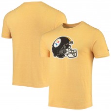 Футболка Pittsburgh Steelers New Era Helmet Logo - Heathered Gold