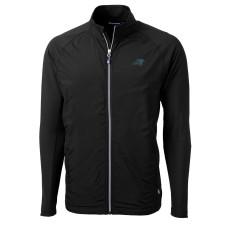 Куртка Carolina Panthers Cutter & Buck Black Adapt Eco Knit Full-Zip Куртка Carolina Panthers Cutter & Buck Black Adapt Eco Knit Full-Zip