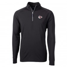 Кофта с короткой молнией Kansas City Chiefs Cutter & Buck Adapt Eco Knit - Black