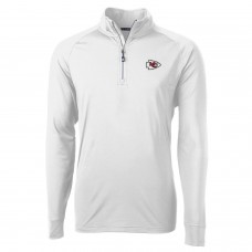 Кофта с короткой молнией Kansas City Chiefs Cutter & Buck Adapt Eco Knit - White