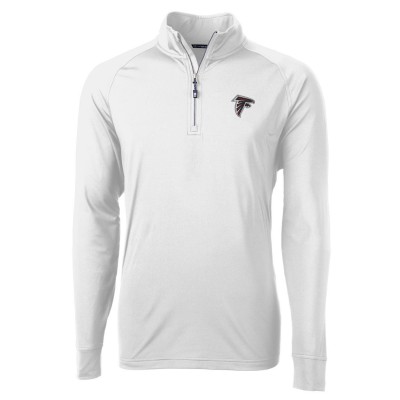 Кофта на короткой молнии Atlanta Falcons Cutter & Buck Adapt Eco Knit- White