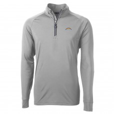 Кофта на короткой молнии Los Angeles Chargers Cutter & Buck Adapt Eco Knit- Gray