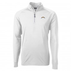 Кофта на короткой молнии Los Angeles Chargers Cutter & Buck Adapt Eco Knit- White