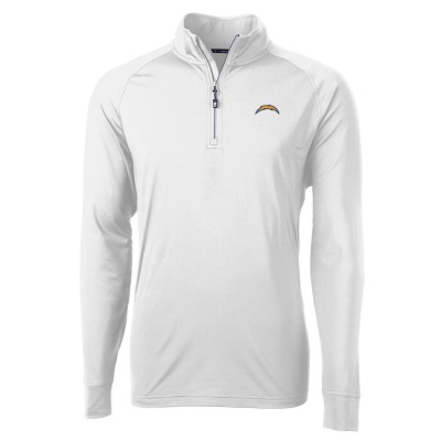 Кофта на короткой молнии Los Angeles Chargers Cutter & Buck Adapt Eco Knit- White