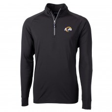 Los Angeles Rams Cutter & Buck Adapt Eco Knit Quarter-Zip Pullover Jacket - Black
