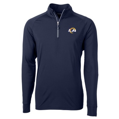 Кофта с короткой молнией Los Angeles Rams Cutter & Buck Adapt Eco Knit - Navy