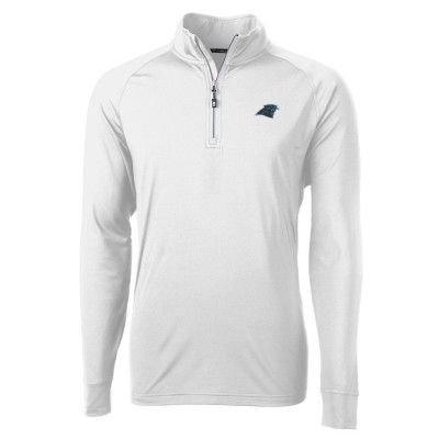 Кофта с короткой молнией Carolina Panthers Cutter & Buck Adapt Eco Knit - White