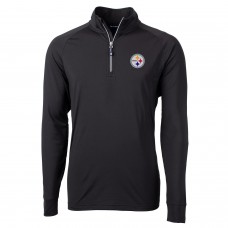 Кофта на короткой молнии Pittsburgh Steelers Cutter & Buck Adapt Eco Knit- Black