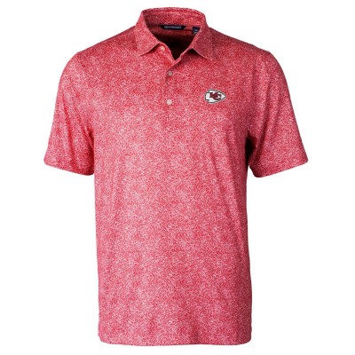 Kansas City Chiefs Cutter & Buck Pike Constellation Print Stretch Polo - Red - оригинальная атрибутика Канзас-Сити Чифс