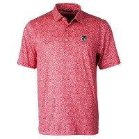 Atlanta Falcons Cutter & Buck Pike Constellation Print Stretch Polo - Red
