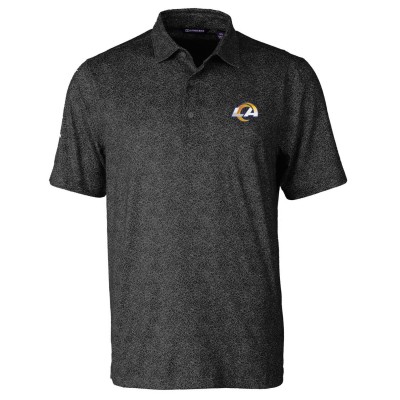 Поло Los Angeles Rams Cutter & Buck Pike Constellation Print Stretch - Black