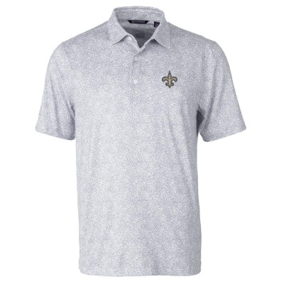 Поло New Orleans Saints Cutter & Buck Pike Constellation Print Stretch - Gray