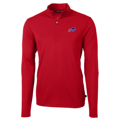 Пуловер Buffalo Bills Cutter & Buck Red Virtue Eco Pique Recycled Jacket