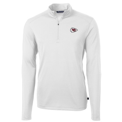 Кофта с короткой молнией Kansas City Chiefs Cutter & Buck Virtue Eco Pique Recycled - White
