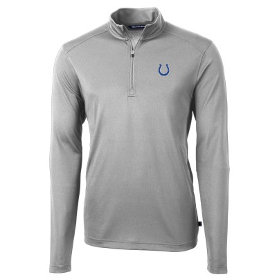 Кофта на короткой молнии Indianapolis Colts Cutter & Buck Virtue Eco Pique Recycled- Gray