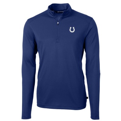 Кофта с короткой молнией Indianapolis Colts Cutter & Buck Virtue Eco Pique Recycled - Royal
