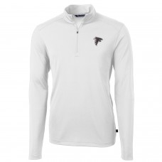 Кофта на короткой молнии Atlanta Falcons Cutter & Buck Virtue Eco Pique Recycled- White
