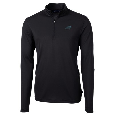 Кофта с молнией Carolina Panthers Cutter & Buck Virtue Eco Pique - Black