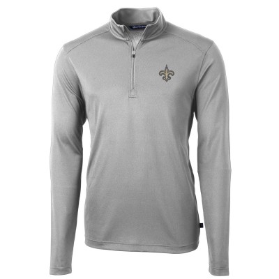 Кофта на короткой молнии New Orleans Saints Cutter & Buck Virtue Eco Pique Recycled- Gray