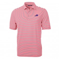 Buffalo Bills Cutter & Buck Red Virtue Eco Pique Stripe Recycled Polo