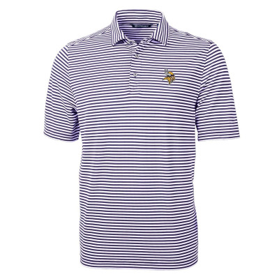 Поло Minnesota Vikings Cutter & Buck Virtue Eco Pique Stripe Recycled - Purple