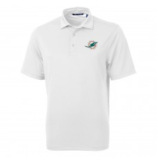Miami Dolphins Cutter & Buck Virtue Eco Pique Recycled Polo - White