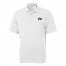 New York Jets Cutter & Buck Virtue Eco Pique Recycled Polo - White