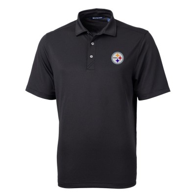 Pittsburgh Steelers Cutter & Buck Black Virtue Eco Pique Recycled Polo
