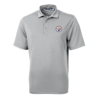 Pittsburgh Steelers Cutter & Buck Gray Virtue Eco Pique Recycled Polo