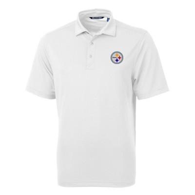 Pittsburgh Steelers Cutter & Buck White Virtue Eco Pique Recycled Polo