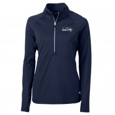 Женская кофта на короткой молнии Seattle Seahawks Cutter & Buck College Navy Adapt Eco Knit Женская кофта на короткой молнии Seattle Seahawks Cutter & Buck College Navy Adapt Eco Knit