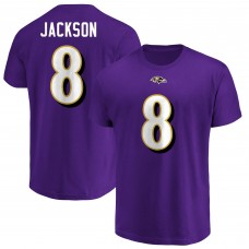 Футболка Mens Lamar Jackson Purple Baltimore Ravens Athletic Coordinator