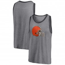 Cleveland Browns Famous Tri-Blend Tank Top - Heathered Gray/Heathered Charcoal