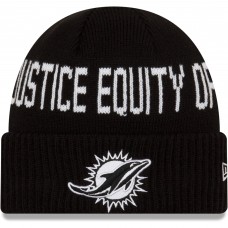 Вязанная шапка Miami Dolphins New Era Team Social Justice - Black