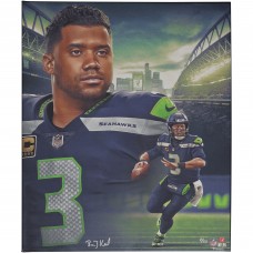 Unsigned Seattle Seahawks Russell Wilson Fanatics Authentic Stretched 20 x 24 Giclee - Created and Signed by Artist Brian Konnick - Limited Edition of 25