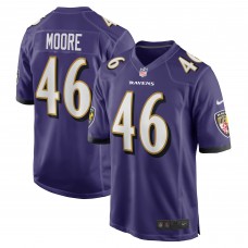 Игровая джерси Nick Moore Baltimore Ravens Nike Game - Purple