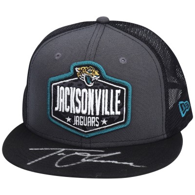 Autographed Jacksonville Jaguars Trevor Lawrence Fanatics Authentic New Era 2021 NFL Draft Trucker Cap
