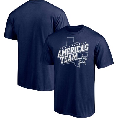 Футболка Dallas Cowboys Majestic Hometown Collection State Shape - Navy