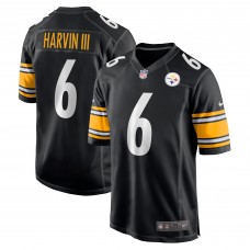 Игровая джерси Pressley Harvin III Pittsburgh Steelers Nike Game - Black