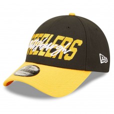 Бейсболка Pittsburgh Steelers New Era 2022 NFL Draft 9FORTY - Black/Gold