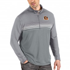 Кофта с короткой молнией Cincinnati Bengals Antigua Pace - Steel/Gray