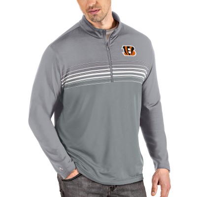 Кофта с короткой молнией Cincinnati Bengals Antigua Pace - Steel/Gray