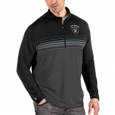 Кофта на короткой молнии Las Vegas Raiders Antigua Pace - Black/Gray