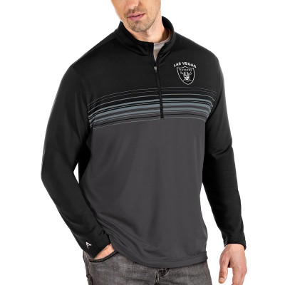 Кофта на короткой молнии Las Vegas Raiders Antigua Pace - Black/Gray