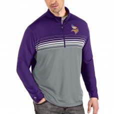 Кофта с короткой молнией Minnesota Vikings Antigua Pace - Purple/Gray